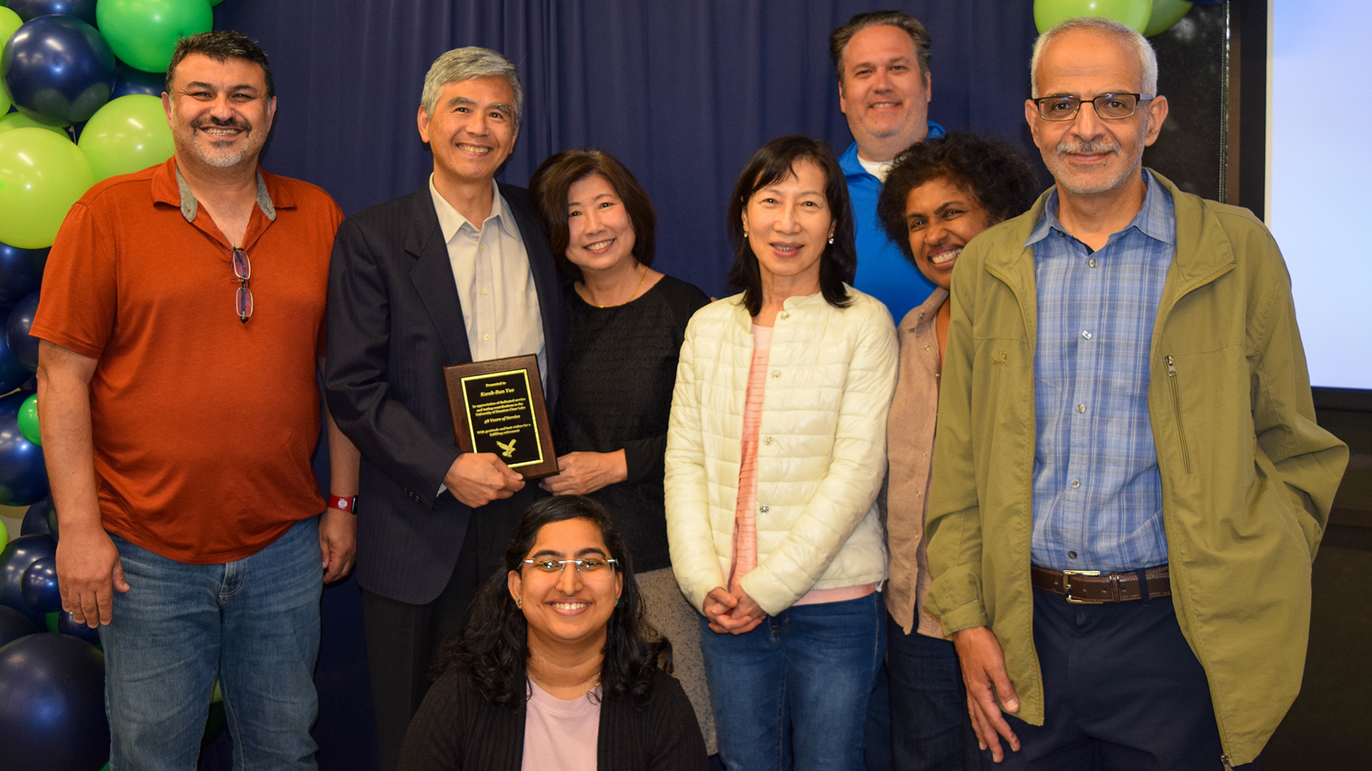 Group photo with Dr. Kwok-Bun Yue