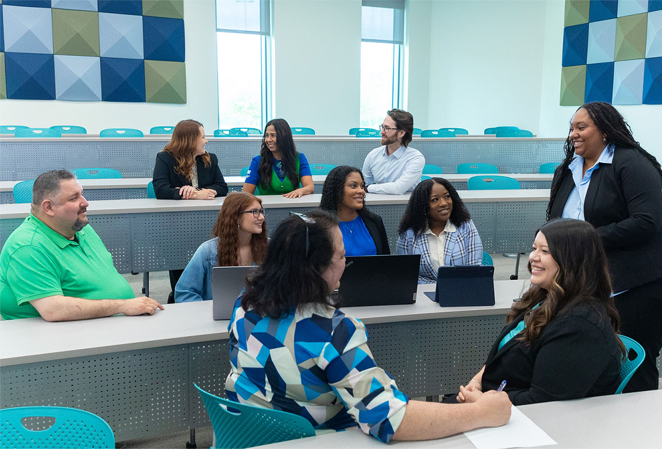Professor Teaching in a Classroom