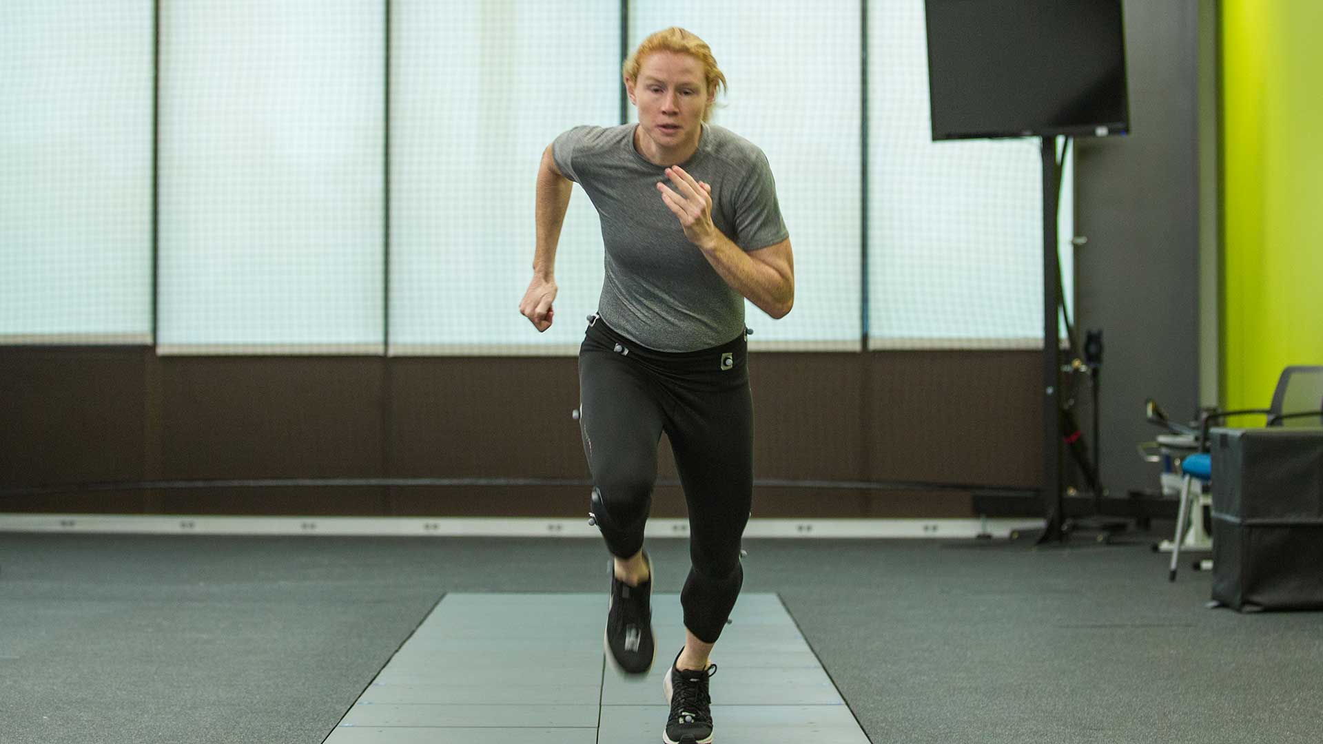 Photo of athlete in the HHPI lab