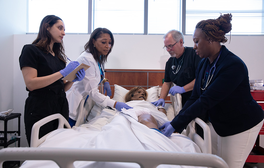 UHCL nursing students in class