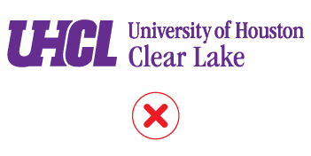 horizontal logo improper color usage example