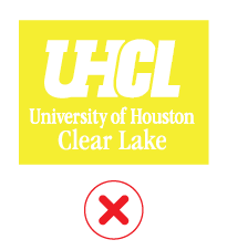 stacked logo improper contrast usage example