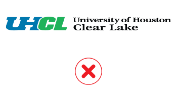 horizontal logo improper proportion usage example