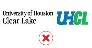 horizontal logo improper arrangement usage example