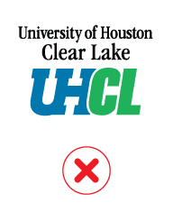 stacked logo improper arrangement usage example