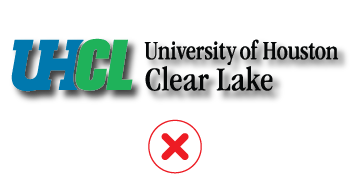 horizontal logo improper shadow usage example