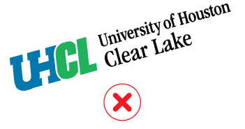 horizontal logo improperly tilted usage example